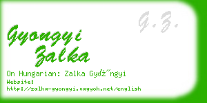 gyongyi zalka business card